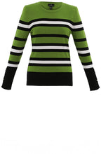 Green Contrasting Stripe Jumper