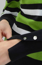 Green Contrasting Stripe Jumper