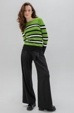 Green Contrasting Stripe Jumper