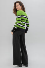 Green Contrasting Stripe Jumper