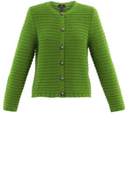 Green Cotton Mix Chunky Knit Cardigan