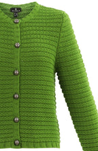 Green Cotton Mix Chunky Knit Cardigan
