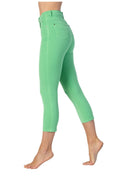 Green Cropped Jeans