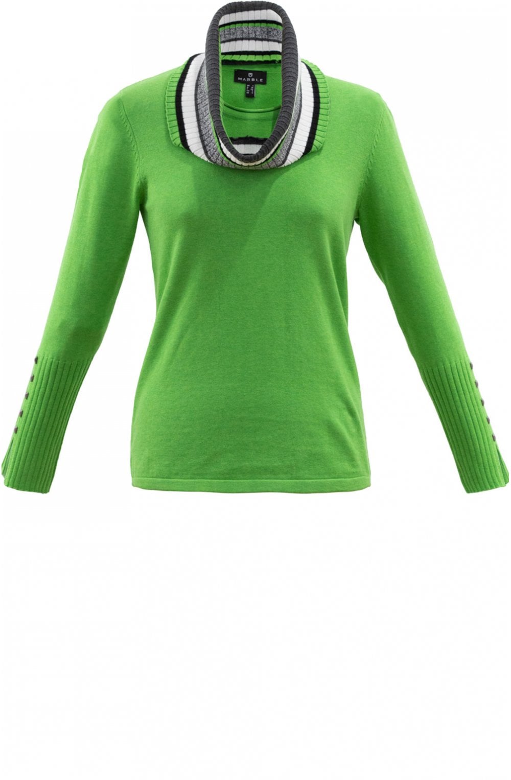 Green Detachable Snood Jumper