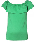 Green Filled Off The Shuolder Top