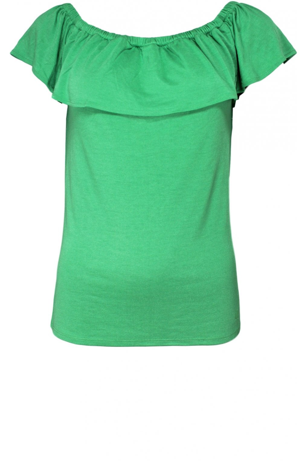 Green Filled Off The Shuolder Top