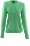 Green Fine Knit Cardigan