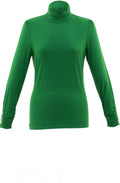 Green Jersey Polo Neck Top