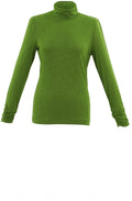 Green Jersey Polo Neck Top