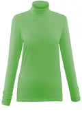 Green Jersey Roll Neck Top