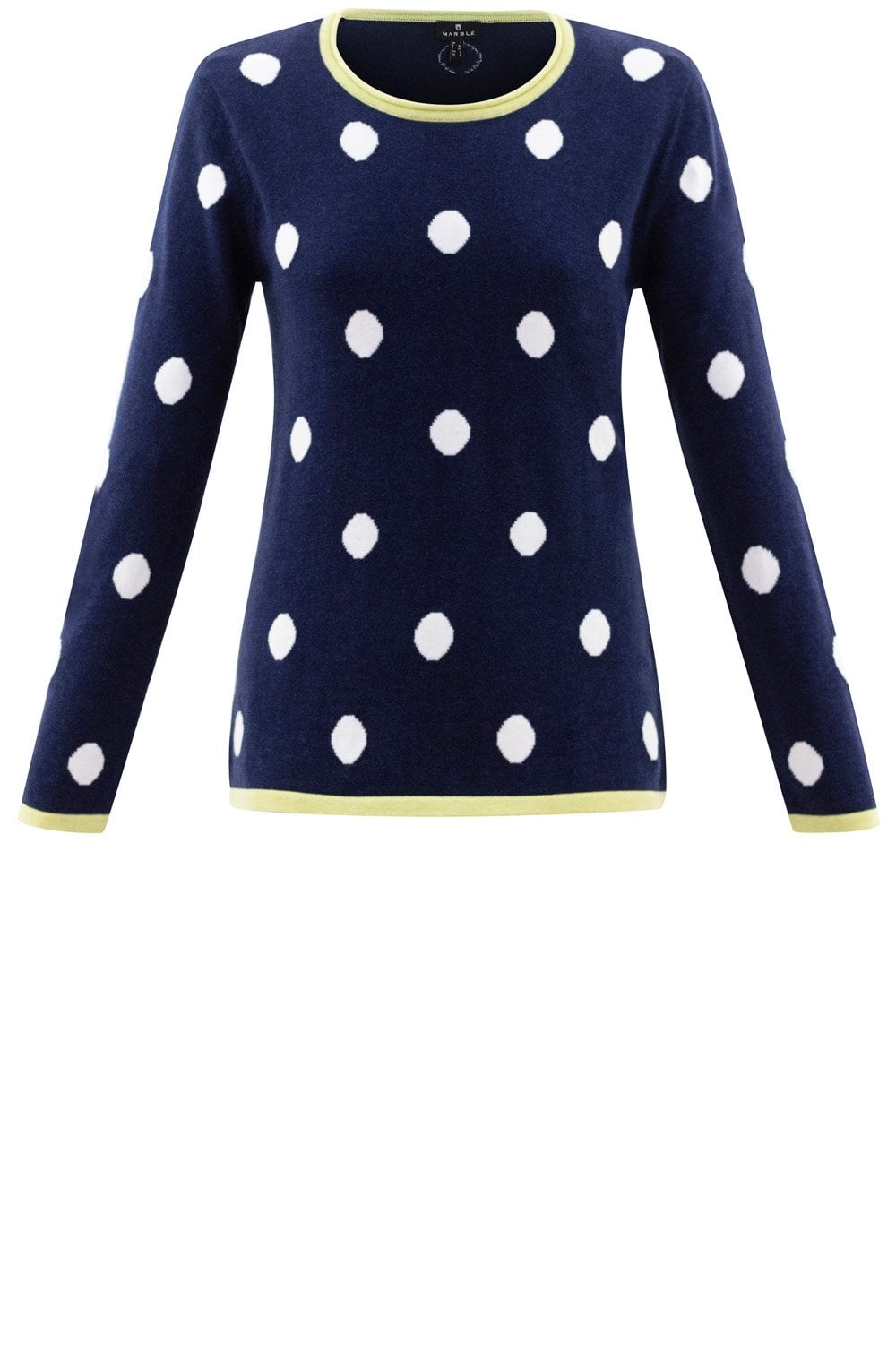 Green & Navy Spot Print Jumper