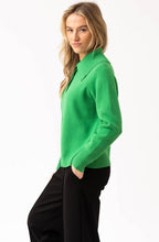Green Oversized Collar Jumper
