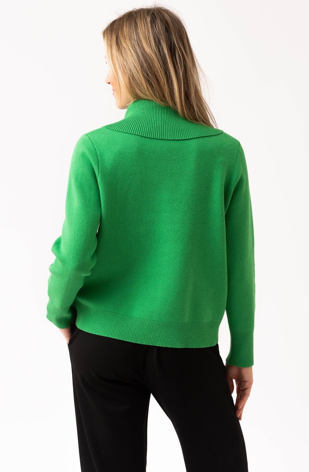 Green Oversized Collar Jumper