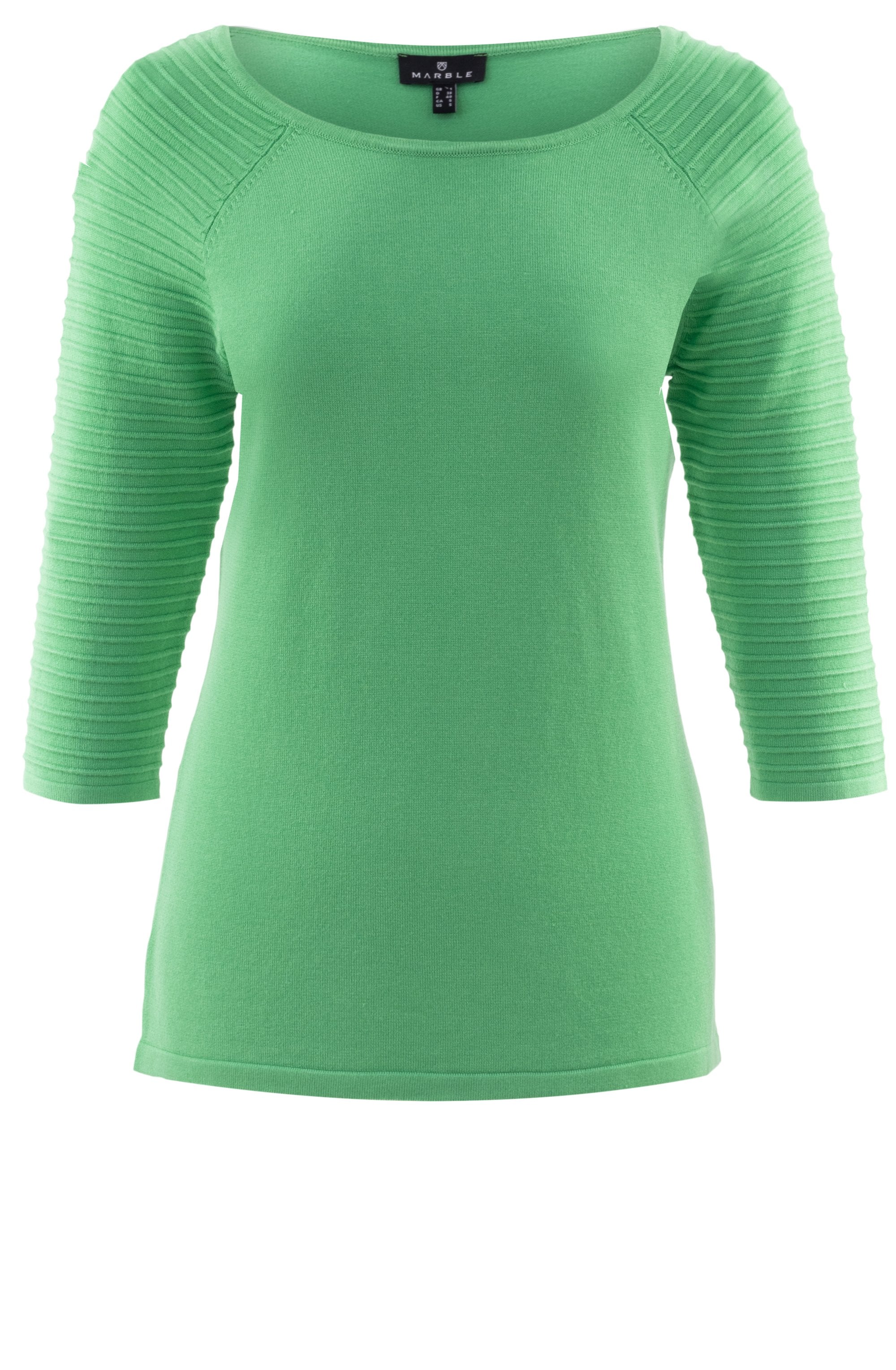 Green Ribbed Detail Jumper