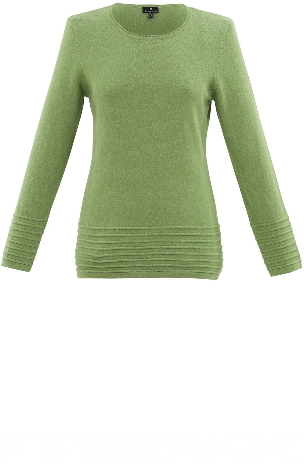 Green Ribbed Detail Jumper