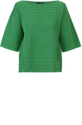 Green Ribbed Knit Jumper