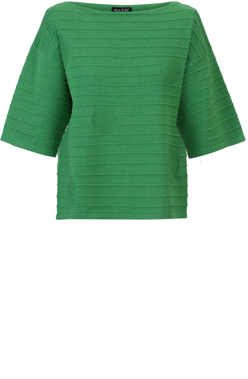 Green Ribbed Knit Jumper
