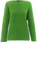 Green Ribbed Knit Jumper