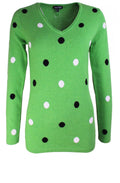 Green Spot Print Jumper