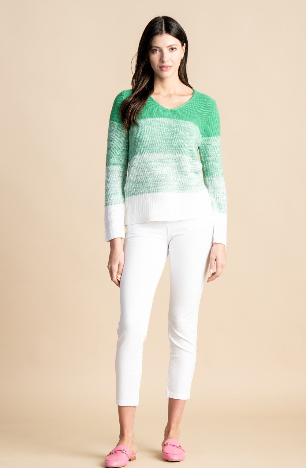 Green Stripe Panel Jumper