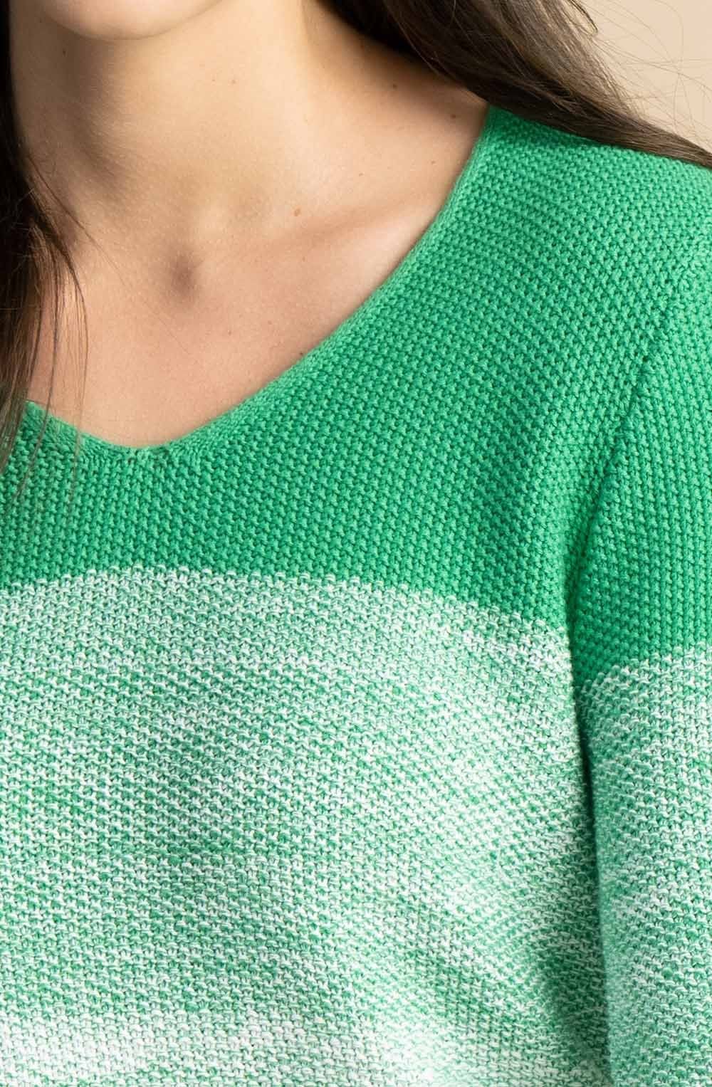 Green Stripe Panel Jumper