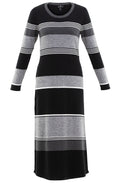 Grey and Black Knitted Maxi Dress