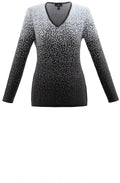 Grey and ice blue Bold Print Jumper