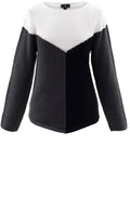 Grey & Black Block Design Jumper
