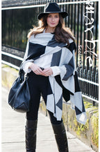 Grey & Black Knit Cape