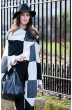 Grey & Black Knit Cape