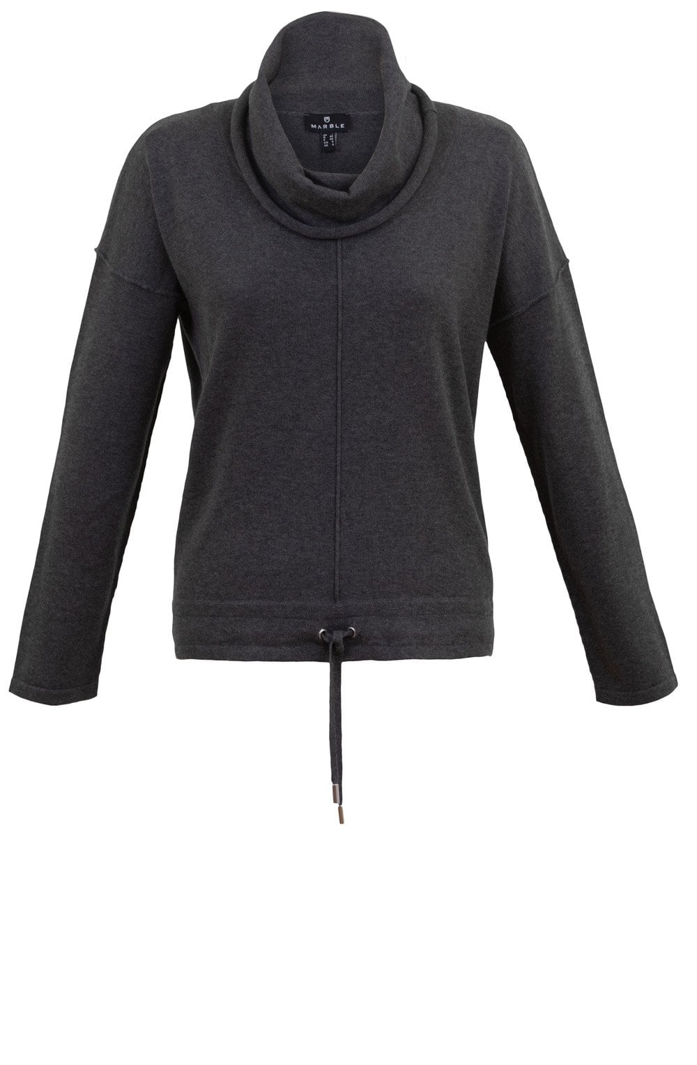 Grey Cowl Neck Relaxed Jumper