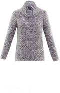 Grey Fluffy Cowl Neck Jumper