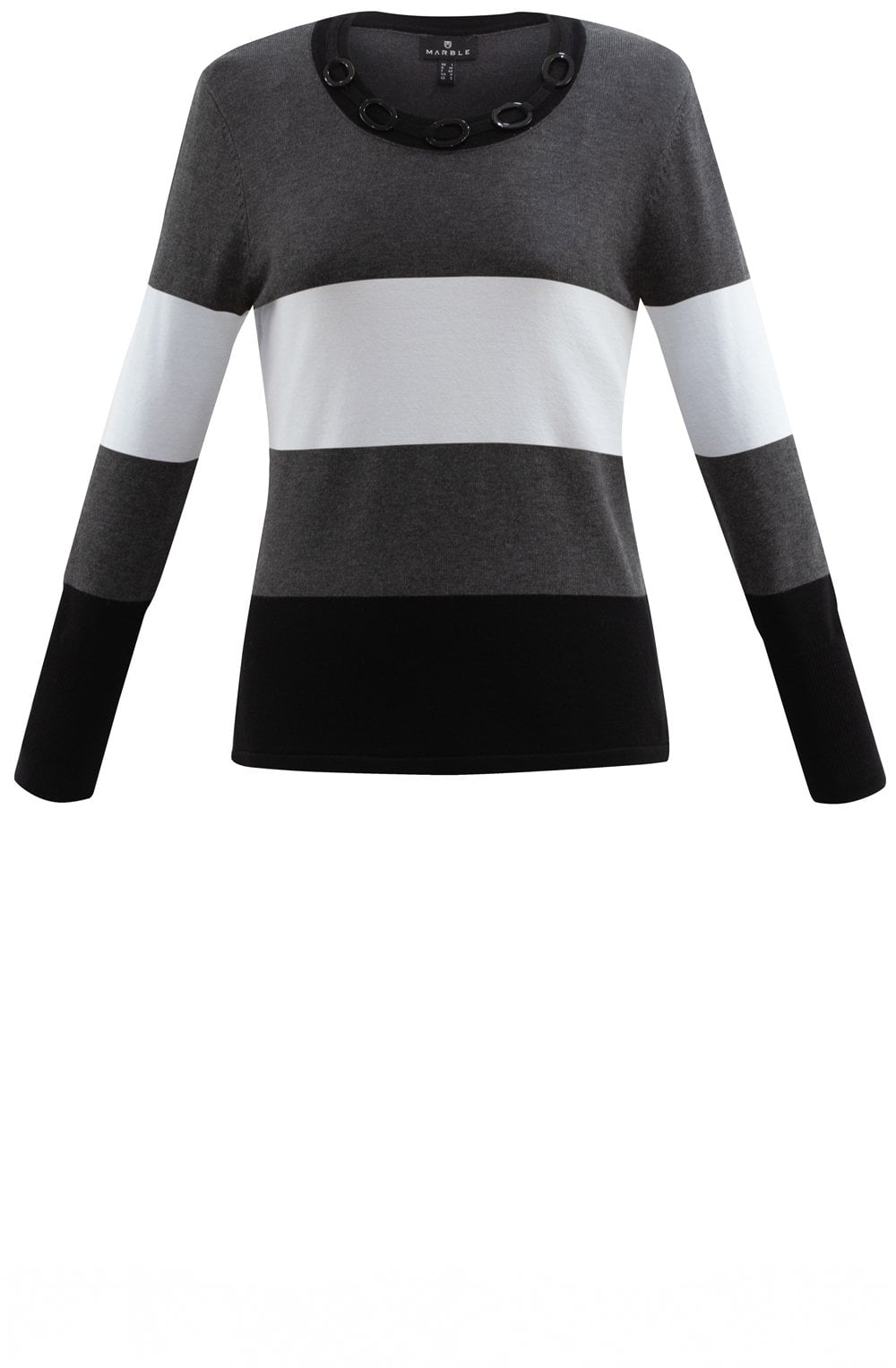 Grey & ice blue Panel jumper