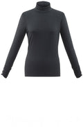 Grey Jersey Polo Neck Top