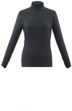 Grey Jersey Polo Neck Top