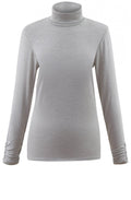 Grey Jersey Roll Neck Top