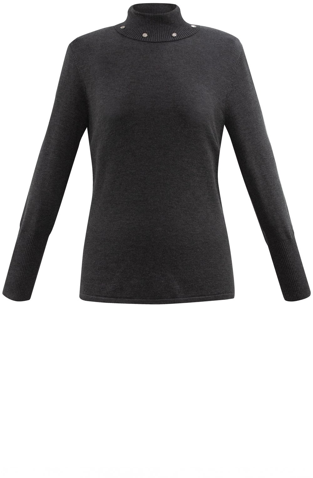 Grey Polo Neck Jumper