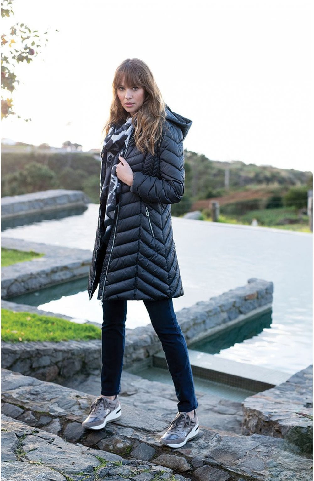 Grey Quilted Coat