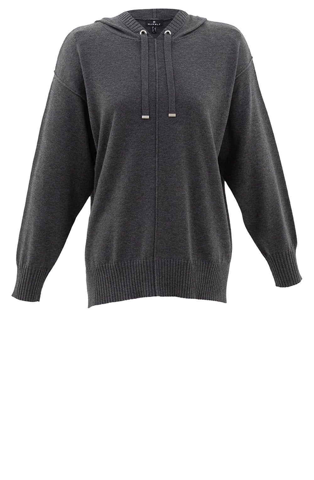Grey Relaxed Hooded Jumper