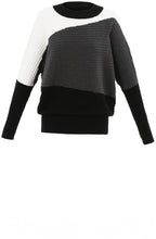 Grey Ribbed Knit Batwing Jumper