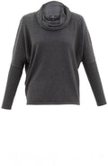 Grey Sparkle Cowl Neck Jumper