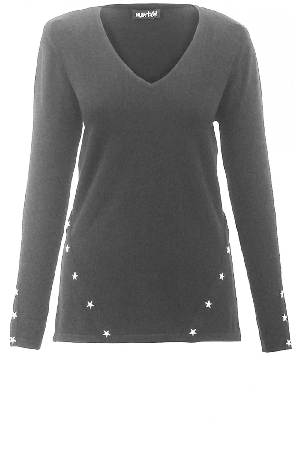 Grey Star Detailed Jumper