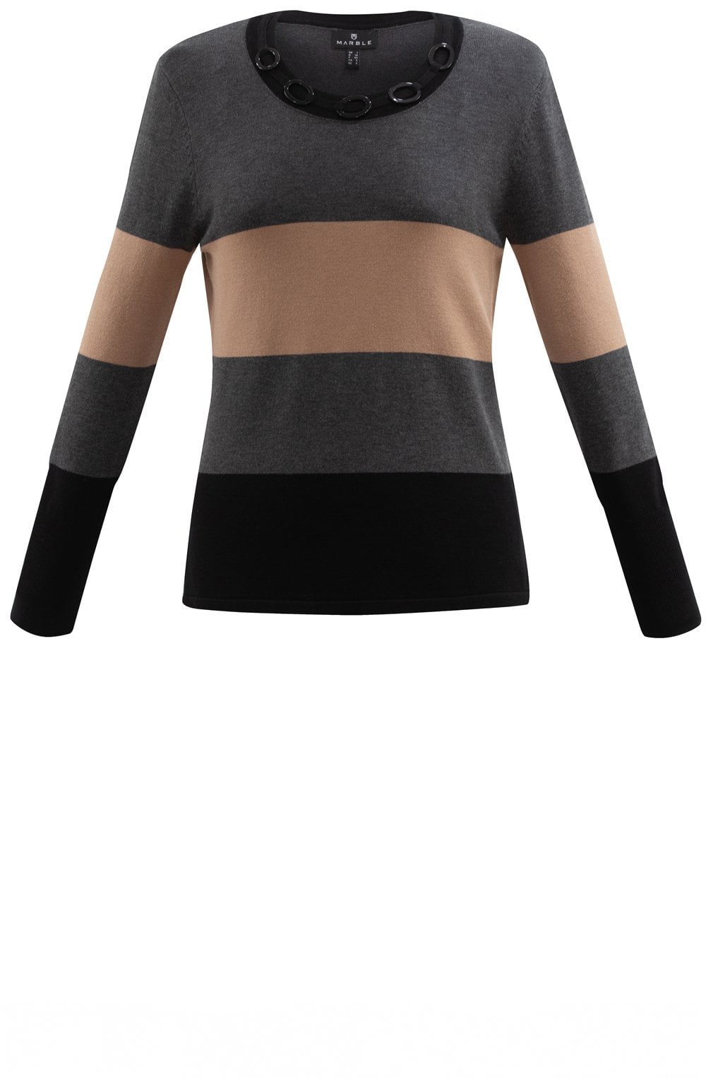 Grey & Tan Panel Jumper