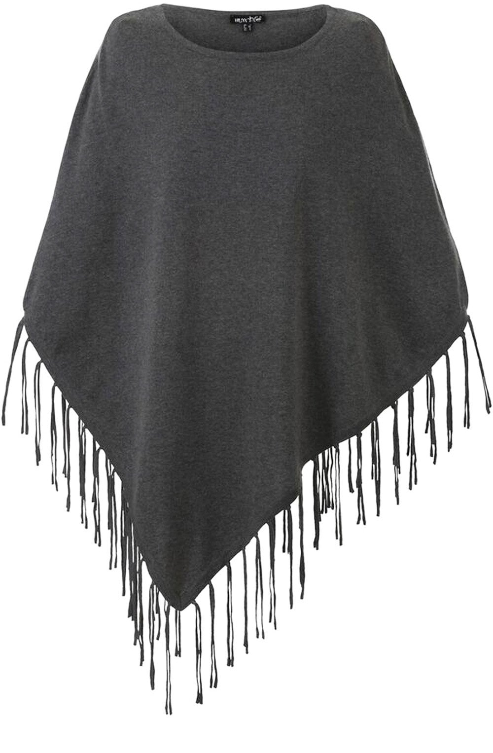 Grey tasseled Poncho