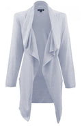 Grey Waterfall Front Cardigan