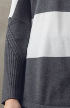 Grey & White Block Print Jumper