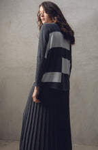 Grey & White Block Print Jumper