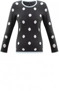 Grey & White Spot Print Jumper