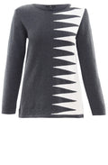 Grey Zig Zag Design Jumper