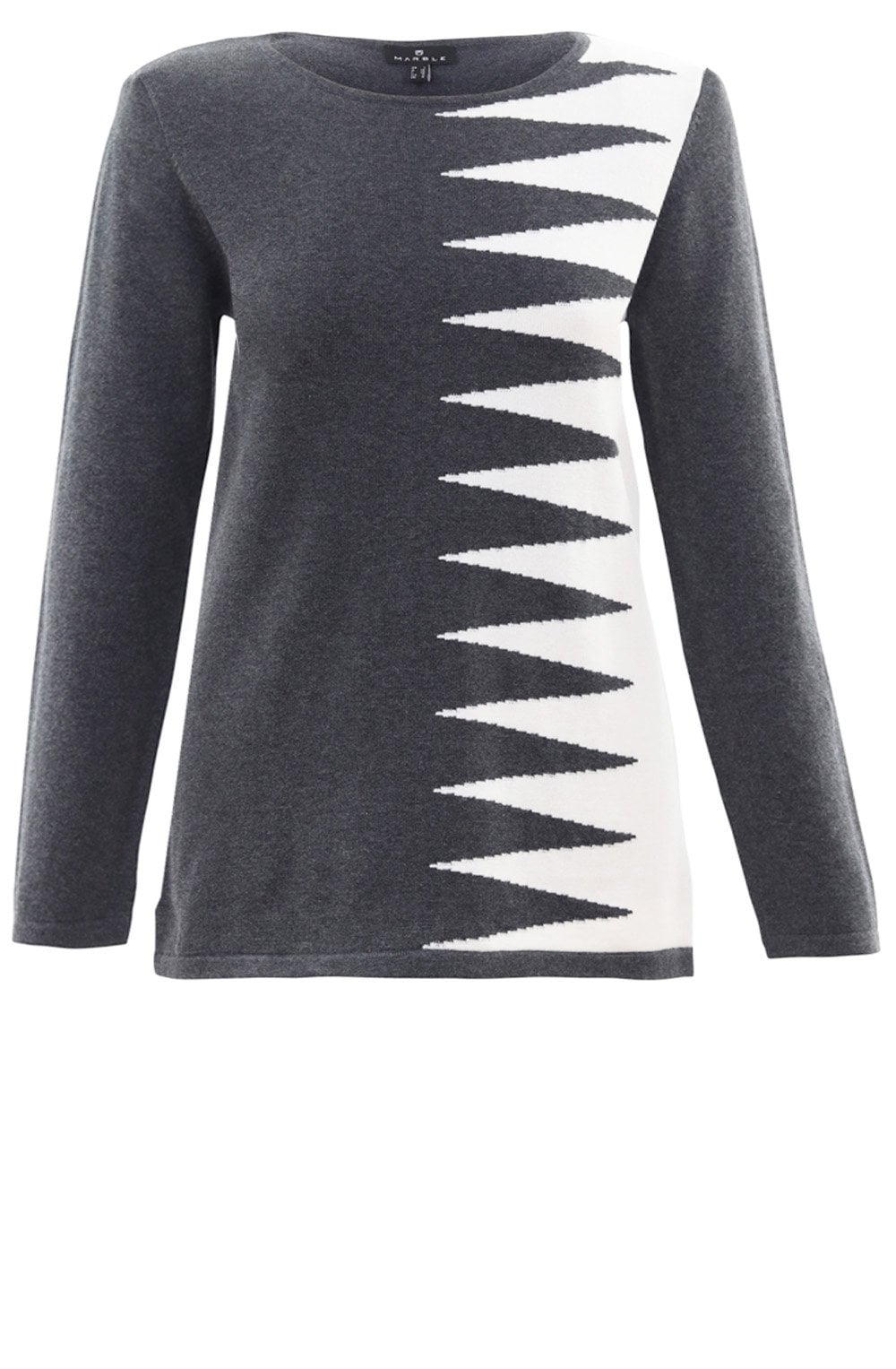 Grey Zig Zag Design Jumper